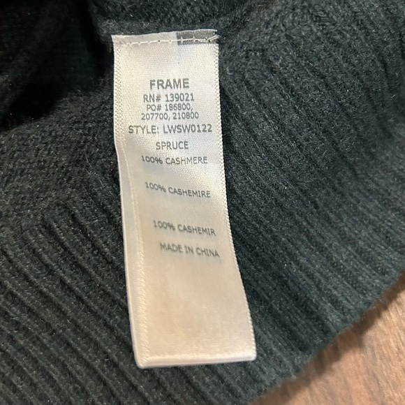 Frame Le Side Tie Crop Sweater, size medium.  Some light pilling (see pictures). - Picture 7 of 7